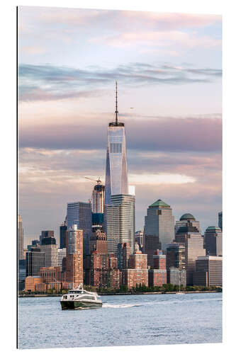 Gallery print World trade center and Manhattan skyline at sunset, New York city, USA