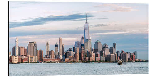 Cuadro de aluminio Panoramic of lower Manhattan skyline at sunset, New York city, USA