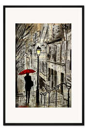 Gerahmter Kunstdruck Stadtspaziergang