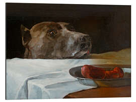 Magnettafel Dogge mit Wurstschüssel