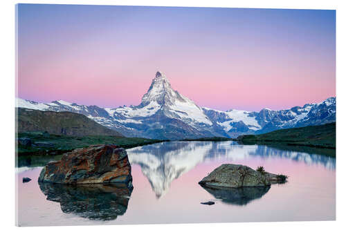 Stampa su vetro acrilico Sunrise at Matterhorn