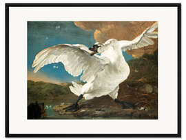 Gerahmter Kunstdruck Der bedrohte Schwan
