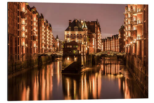 Aluminium print Cityscape Hamburg Speicherstadt