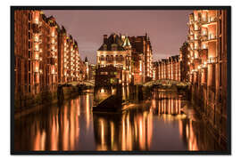 Gerahmter Kunstdruck Speicherstadt Hamburg