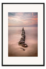 Gerahmter Kunstdruck Buhne Ostsee Bansin