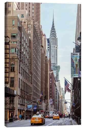 Tableau sur toile Rue près du Chrysler Building