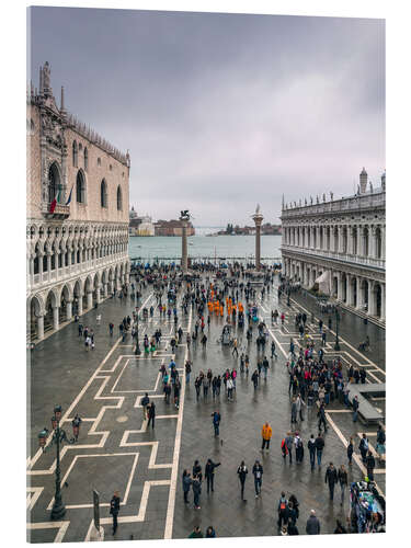 Acrylic print View of St Mark's square in a cloudy day, Venice, Italy