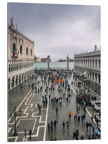 Gallery print View of St Mark's square in a cloudy day, Venice, Italy