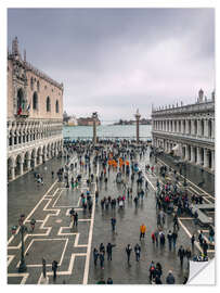 Wall sticker View of St Mark's square in a cloudy day, Venice, Italy