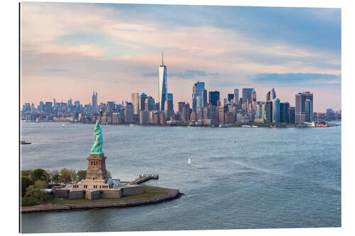 Cuadro de plexi-alu Vista aérea de la estatua de la Libertad, Nueva York