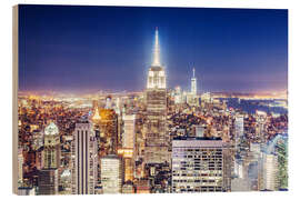 Trebilde The Manhattan skyline at night, NYC