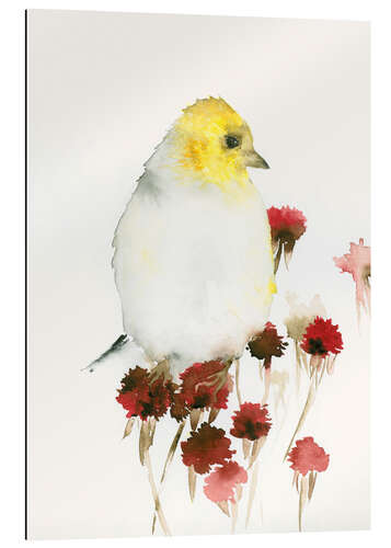 Gallery print Yellow Bird and Flowers