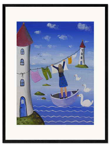 Ingelijste kunstdruk Laundry