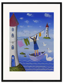 Ingelijste kunstdruk Laundry