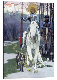 Magnettafel Legende vom Heiligen Georg, der Hl. Georg reitet aus