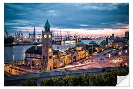 Naklejka na ścianę Evening Mood  Harbor Hamburg