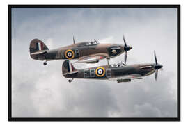 Gerahmter Kunstdruck BBMF SPit and Hurry