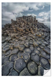 Vinilo para la pared The land of hexagonal stones