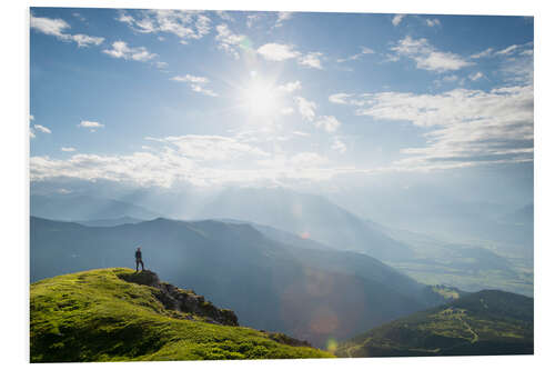 Obraz na PCV Hikers in backlight