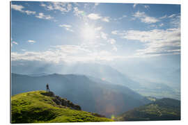 Gallery print Hikers in backlight