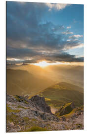 Aluminiumsbilde Sunset in the Tyrolean Alps