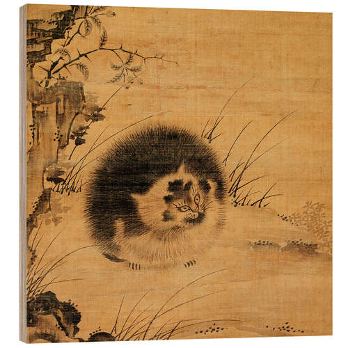 Wood print cat