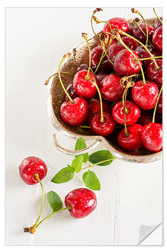 Wall sticker A bowl of delicious cherries