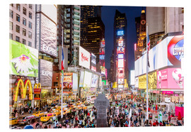 Akrylbilde  Times Square illuminated, New York City - Matteo Colombo