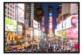 Gerahmter Kunstdruck Times Square beleuchtet, New York City