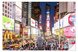 Selvklebende plakat Times Square illuminated, New York City