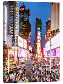 Canvastavla Times Square at night, New York City - Matteo Colombo