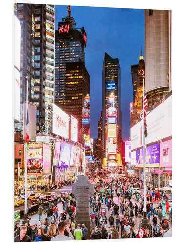 Foam board print Times Square at night, New York City