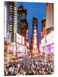 Tableau en plexi-alu Times Square la nuit, New York City