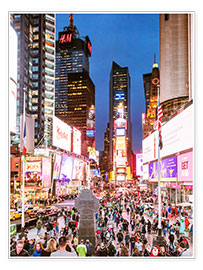 Póster Times Square à noite, Nova York - Matteo Colombo