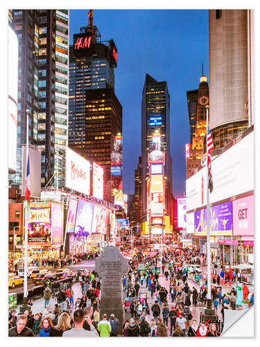 Selvklebende plakat Times Square at night, New York City