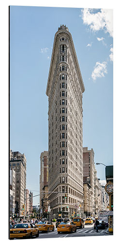 Tableau en aluminium Flatiron Building et taxis