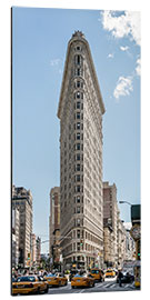 Aluminium print Flatiron Building with taxis