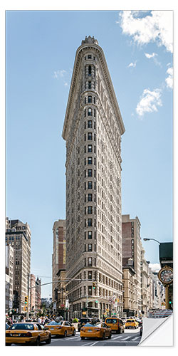 Naklejka na ścianę Flatiron Building with taxis