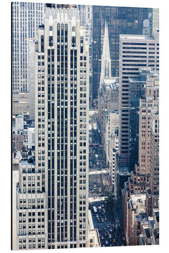 Alumiinitaulu Elevated view of 5th avenue, Manhattan, New York city, USA