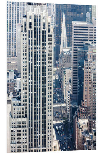 Tableau en PVC Elevated view of 5th avenue, Manhattan, New York city, USA