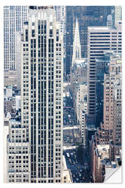 Naklejka na ścianę Elevated view of 5th avenue, Manhattan, New York city, USA