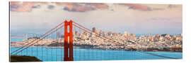 Gallery print Panoramic sunset over Golden gate bridge and San Francisco bay, California, USA