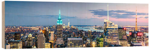 Hout print Empire State Panorama