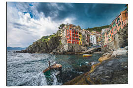 Magnettafel Riomaggiore während eines Sturms