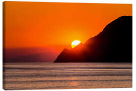 Stampa su tela Sunset in Cinque Terre