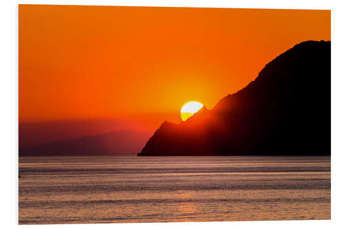 Foam board print Sunset in Cinque Terre