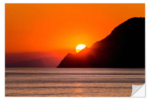 Sticker mural Sunset in Cinque Terre