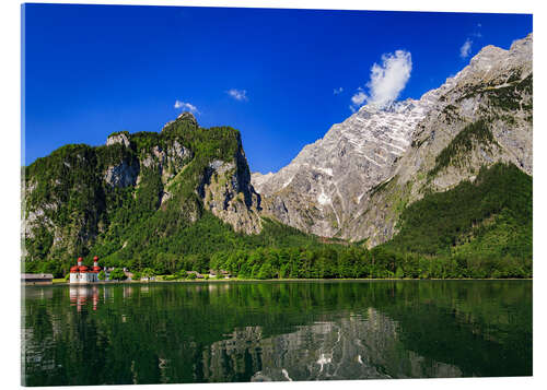 Acrylic print Königssee mit St Bartholomä