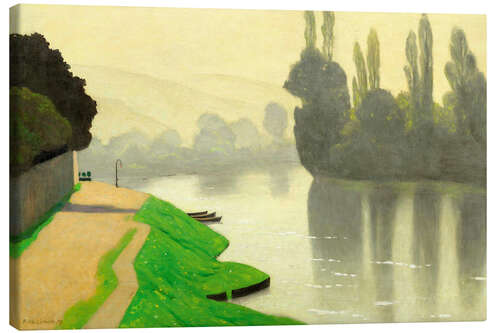 Canvas print Brume de matin aux Andelys