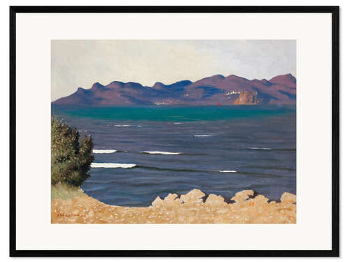 Ingelijste kunstdruk L'Estérel et la baie de Cannes